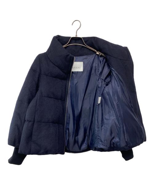 ANAYI（アナイ）ANAYI (アナイ) アルパカシャギーダウンコート ネイビー サイズ:36の古着・服飾アイテム