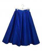 theory luxeセオリーリュクス）の古着「ウールシルクフレア立体プリーツスカート」｜ブルー
