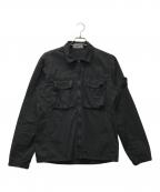 STONE ISLANDストーンアイランド）の古着「オールドトリートメントコットンジップシャツブルゾン」｜ブラック