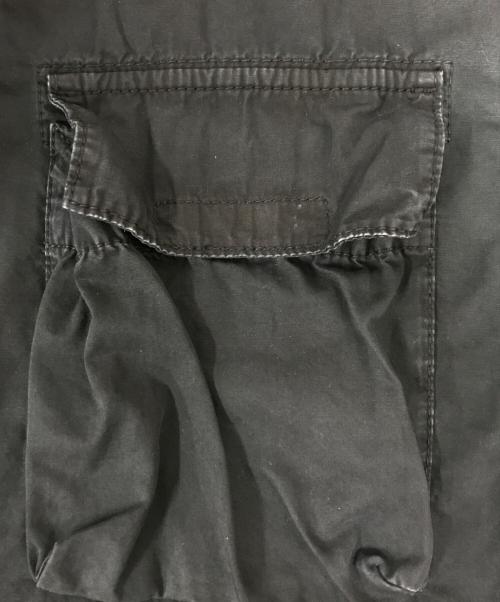 STONE ISLAND（ストーンアイランド）STONE ISLAND (ストーンアイランド) オールドトリートメントコットンジップシャツブルゾン ブラック サイズ:SIZE Mの古着・服飾アイテム