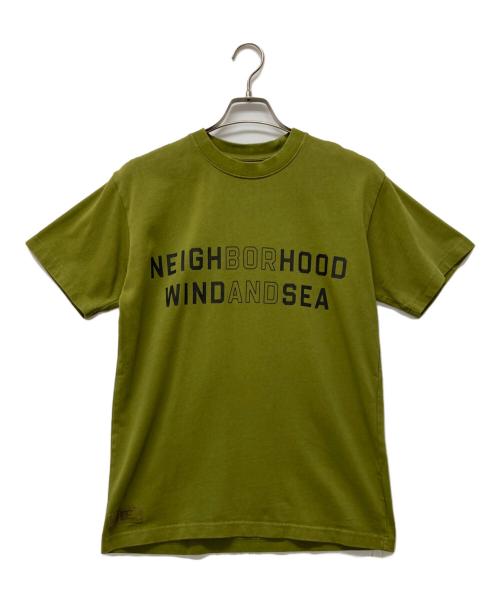 NEIGHBORHOOD（ネイバーフッド）NEIGHBORHOOD (ネイバーフッド) WIND AND SEA (ウィンダンシー) コラボプリントTシャツ オリーブ サイズ:Mの古着・服飾アイテム