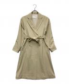 qualiteカリテ）の古着「ドレープツイル2WAYコート/3248-00-00000」｜ベージュ