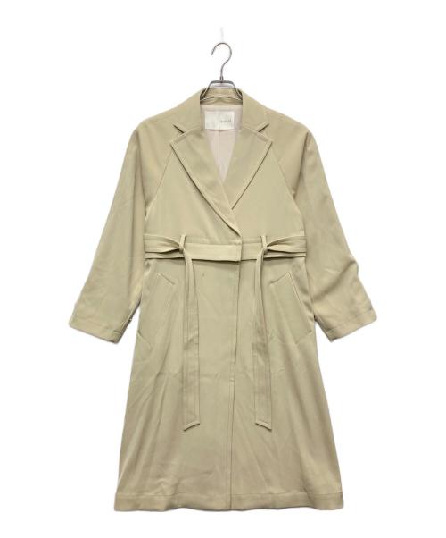 qualite（カリテ）qualite (カリテ) ドレープツイル2WAYコート/3248-00-00000 ベージュ サイズ:36の古着・服飾アイテム