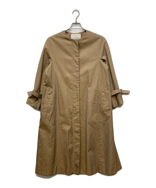 ANAYI（アナイ）ANAYI (アナイ) 撥水ギャバクルーコート/102117-17-170 ブラウン サイズ:36の古着・服飾アイテム