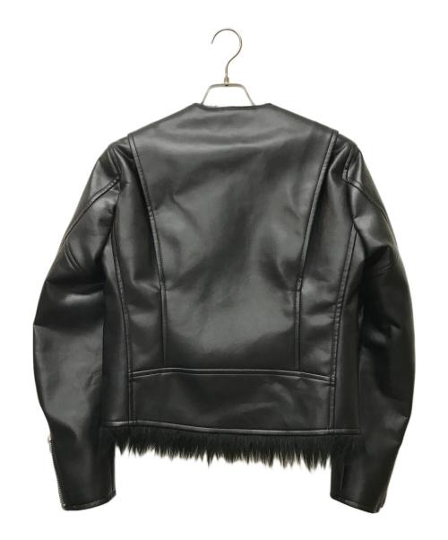 COMME des GARCONS HOMME PLUS（コムデギャルソンオムプリュス）COMME des GARCONS HOMME PLUS (コムデギャルソンオムプリュス) フェイクレザーシングルライダースジャケット ブラック サイズ:Sの古着・服飾アイテム