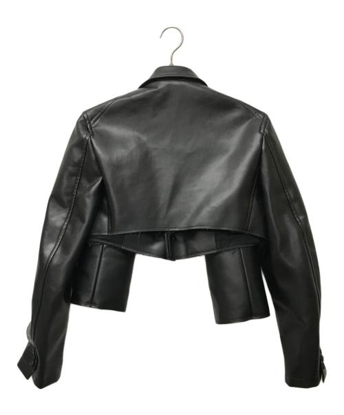 COMME des GARCONS HOMME PLUS（コムデギャルソンオムプリュス）COMME des GARCONS HOMME PLUS (コムデギャルソンオムプリュス) フェイクレザージャケット ブラック サイズ:Sの古着・服飾アイテム