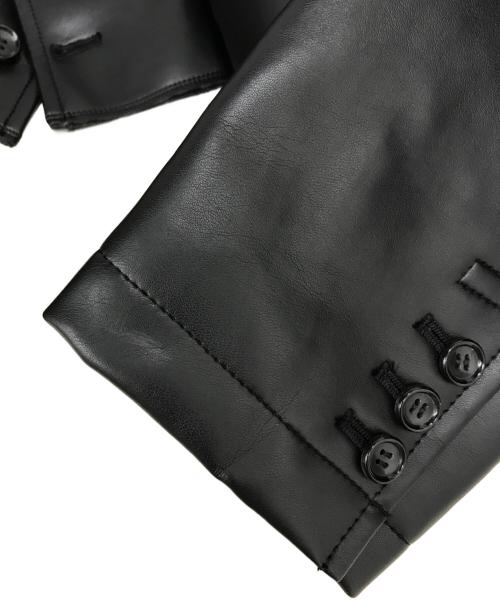 COMME des GARCONS HOMME PLUS（コムデギャルソンオムプリュス）COMME des GARCONS HOMME PLUS (コムデギャルソンオムプリュス) フェイクレザージャケット ブラック サイズ:Sの古着・服飾アイテム