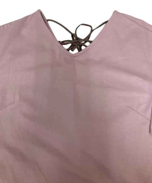 BLUE LABEL CRESTBRIDGE（ブルーレーベルクレストブリッジ）BLUE LABEL CRESTBRIDGE (ブルーレーベルクレストブリッジ) コンパクトクリアーポンチAラインワンピース ピンク サイズ:SIZE 38の古着・服飾アイテム