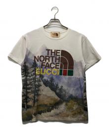 GUCCI×THE NORTH FACE（グッチ×ザ ノース フェイス）の古着「ロゴプリントフォレストTシャツ」｜ホワイト