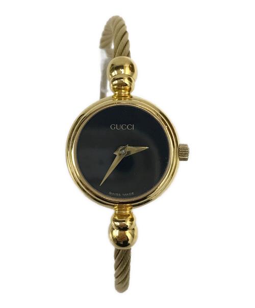 GUCCI（グッチ）GUCCI (グッチ) バングルウォッチ ブラックの古着・服飾アイテム