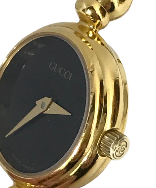 GUCCI（グッチ）GUCCI (グッチ) バングルウォッチ ブラックの古着・服飾アイテム