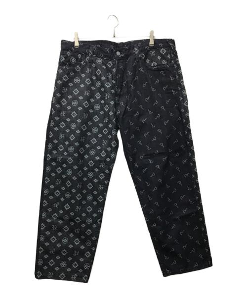 EVISU（エヴィス）EVISU (エビス) LOT5020モノグラムカモメペイントデニムパンツ インディゴ サイズ:SIZE 101cm（W40)の古着・服飾アイテム