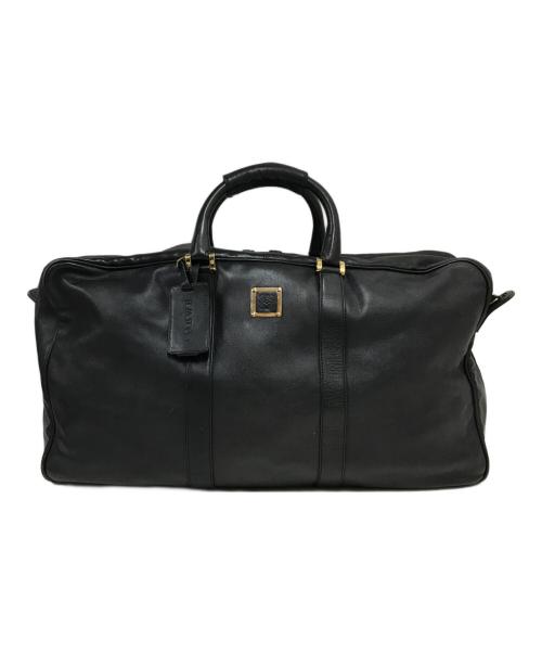 LOEWE（ロエベ）LOEWE (ロエベ) アナグラムレザーボストンバッグ ブラックの古着・服飾アイテム