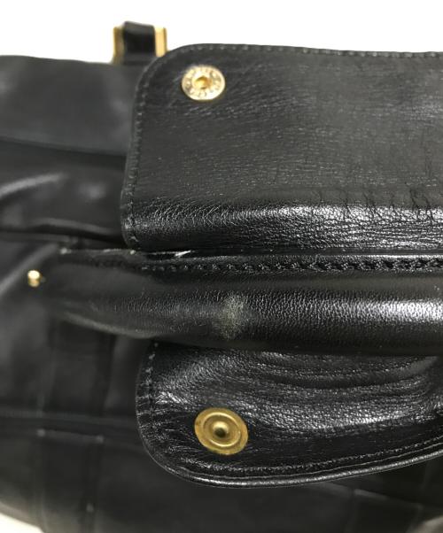 LOEWE（ロエベ）LOEWE (ロエベ) アナグラムレザーボストンバッグ ブラックの古着・服飾アイテム