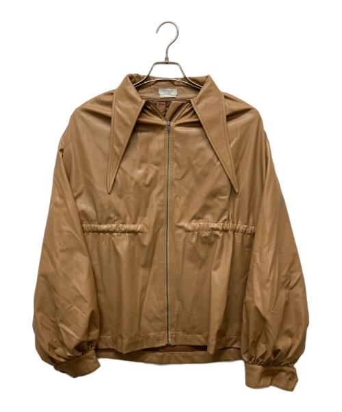 DEVEAUX（デヴォー）DEVEAUX (デヴォー) フェイクレザージャケット ブラウン サイズ:sの古着・服飾アイテム