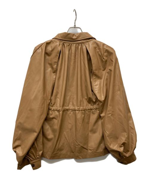 DEVEAUX（デヴォー）DEVEAUX (デヴォー) フェイクレザージャケット ブラウン サイズ:sの古着・服飾アイテム