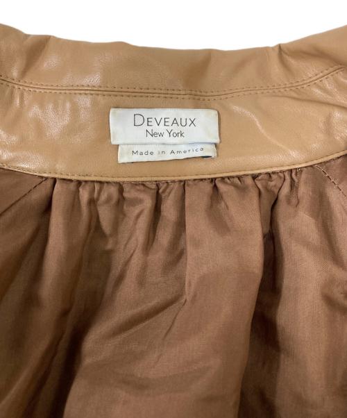 DEVEAUX（デヴォー）DEVEAUX (デヴォー) フェイクレザージャケット ブラウン サイズ:sの古着・服飾アイテム