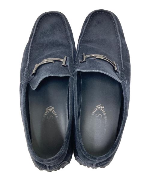 TOD'S（トッズ）TOD'S (トッズ) スウェードドライビングローファー ネイビー サイズ:8 1/2の古着・服飾アイテム