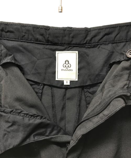 MANDO（マンドー）MANDO (マンドー) ポリエステルスラックスパンツ ブラック サイズ:SIZE Mの古着・服飾アイテム