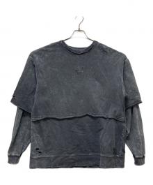 PRANK PROJECT（プランクプロジェクト）の古着「Layered Pigment Sweatshirt」｜グレー