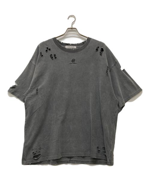 PRANK PROJECT（プランクプロジェクト）PRANK PROJECT (プランクプロジェクト) Damage Pigment T-Shirt グレー サイズ:FREEの古着・服飾アイテム