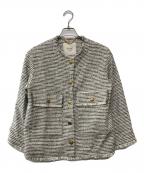 journal standard L'essageジャーナルスタンダード レサージュ）の古着「GIOLICA MIXツイードWIDEジャケット」｜ベージュ