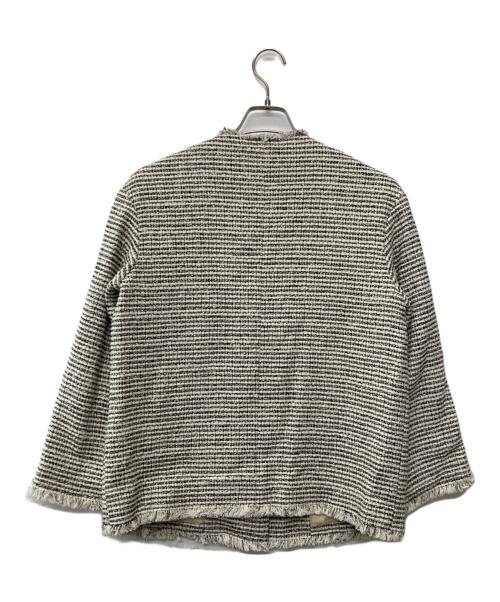 journal standard L'essage（ジャーナルスタンダード レサージュ）journal standard L'essage (ジャーナルスタンダード レサージュ) GIOLICA MIXツイードWIDEジャケット ベージュ サイズ:-の古着・服飾アイテム