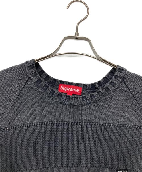 SUPREME（シュプリーム）Supreme (シュプリーム) Small Box Stripe Sweater ブラック サイズ:XLの古着・服飾アイテム