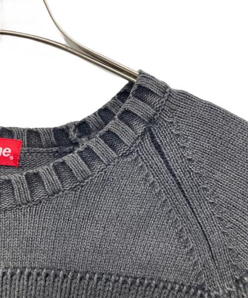 SUPREME（シュプリーム）Supreme (シュプリーム) Small Box Stripe Sweater ブラック サイズ:XLの古着・服飾アイテム