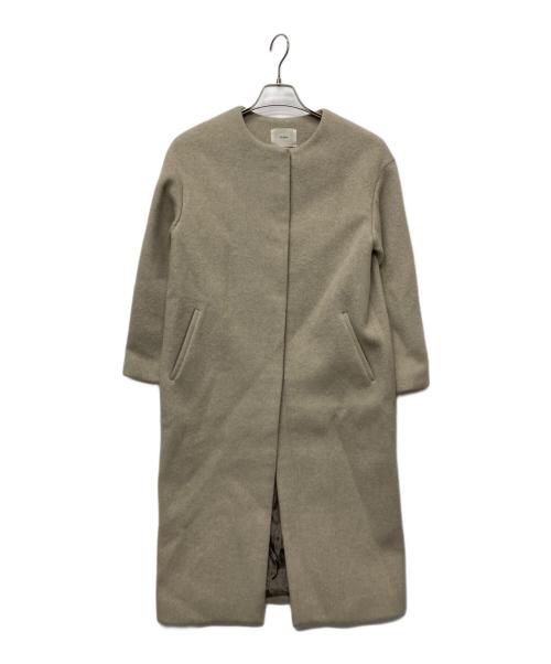 IENA（イエナ）IENA (イエナ) ラムウールノーカラーロングコート アイボリー サイズ:34の古着・服飾アイテム