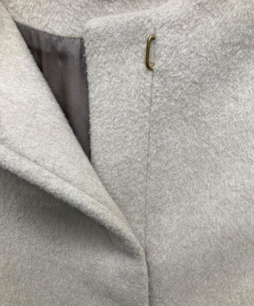 IENA（イエナ）IENA (イエナ) ラムウールノーカラーロングコート アイボリー サイズ:34の古着・服飾アイテム