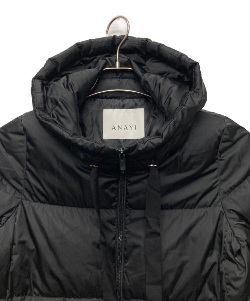 ANAYI（アナイ）ANAYI (アナイ) ソロサテンAラインダウンコート ブラック サイズ:36の古着・服飾アイテム