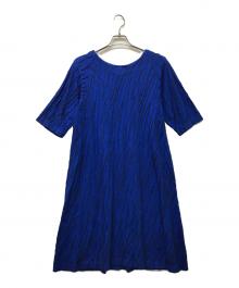 HaaT（ハート）の古着「刺繍カットソーワンピース」｜ブルー