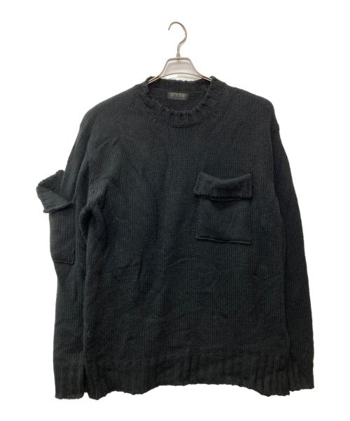 s'yte（サイト）s'yte (サイト) BULKY WOOL BIG POCKET PULLOVER ブラック サイズ:3の古着・服飾アイテム