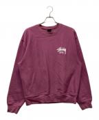stussyステューシー）の古着「ロゴクルーネックスウェット」｜パープル