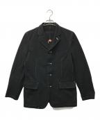 COMME des GARCONS HOMMEコムデギャルソン オム）の古着「03SSフラワーペイントテーラードジャケット/CUBA期」｜ブラック