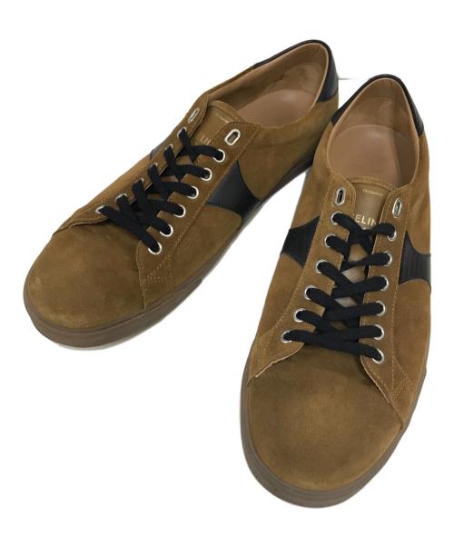 CELINE（セリーヌ）CELINE (セリーヌ) TRIOMPHEスウェードローカットスニーカー ブラウン サイズ:44の古着・服飾アイテム