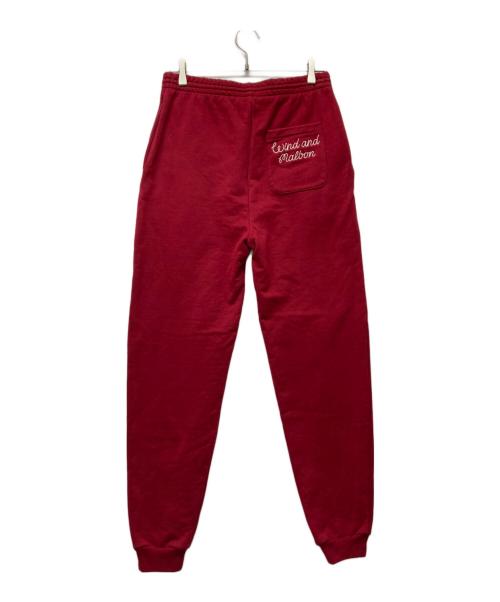 WIND AND SEA（ウィンダンシー）WIND AND SEA (ウィンダンシー) MALBON (マルボン) コラボスウェットパンツ レッド サイズ:SIZE Sの古着・服飾アイテム