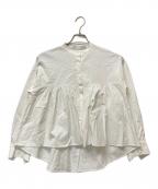 LOISIRロワズィール）の古着「グランジコットンブロードペプラムブラウス」｜ホワイト