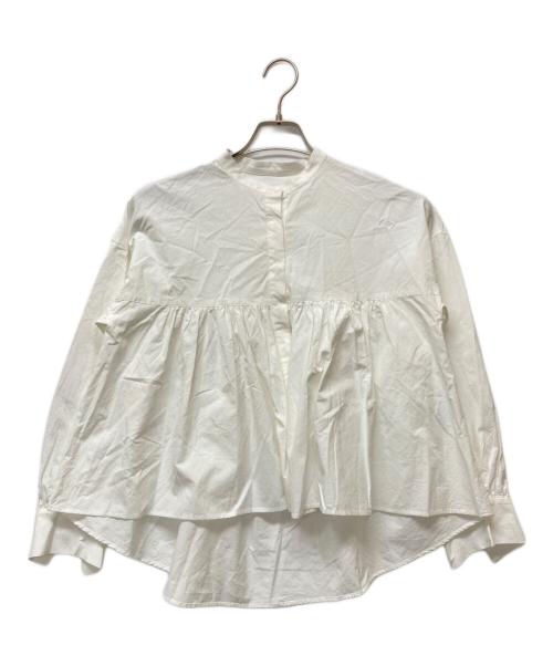 LOISIR（ロワズィール）LOISIR (ロワズィール) グランジコットンブロードペプラムブラウス ホワイト サイズ:-の古着・服飾アイテム