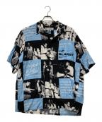 WACKO MARIAワコマリア）の古着「24SS BLUE NOTE HAWAIIAN SHIRT」｜ブルー×ブラック