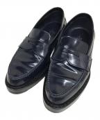 LOUIS VUITTONルイ ヴィトン）の古着「ヒールモノグラムコインローファー」｜ネイビー