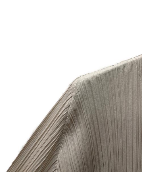 PLEATS PLEASE（プリーツプリーズ）PLEATS PLEASE (プリーツプリーズ) プリーツロングカーディガン ベージュ サイズ:3の古着・服飾アイテム