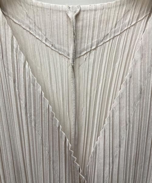 PLEATS PLEASE（プリーツプリーズ）PLEATS PLEASE (プリーツプリーズ) プリーツロングカーディガン ベージュ サイズ:3の古着・服飾アイテム