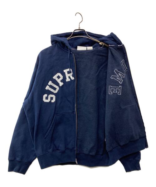 SUPREME（シュプリーム）SUPREME (シュプリーム) Champion (チャンピオン) 24SSChampionR Zip Up Hooded Sweatshirt ネイビー サイズ:JPN XLの古着・服飾アイテム