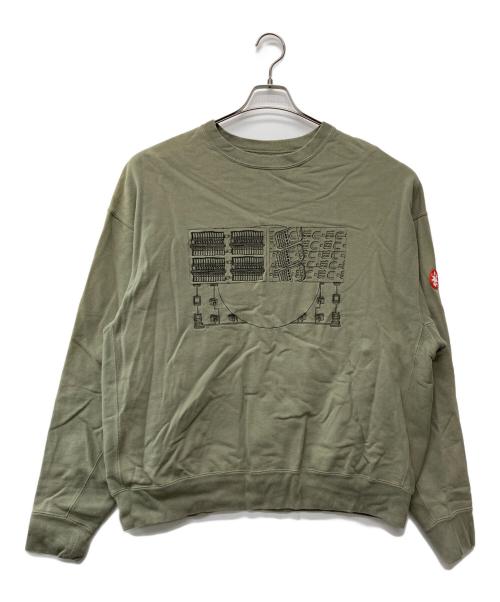 C.E（シーイー）C.E (シーイー) NOT IDENTICAL TO CREW NECK オリーブ サイズ:XLの古着・服飾アイテム