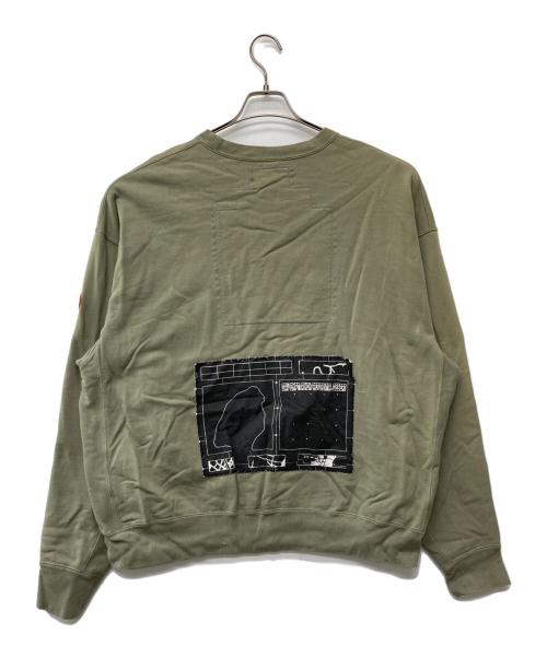C.E（シーイー）C.E (シーイー) NOT IDENTICAL TO CREW NECK オリーブ サイズ:XLの古着・服飾アイテム