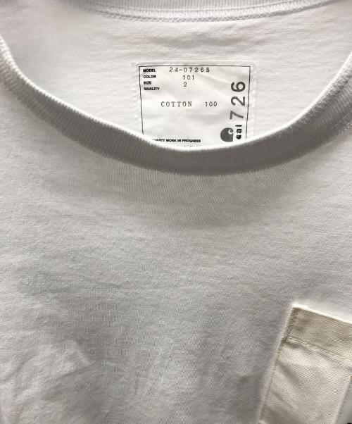 sacai（サカイ）sacai (サカイ) Carhartt WIP (カーハート ワークインプログレス) L/S T-Shirt ホワイト サイズ:2の古着・服飾アイテム