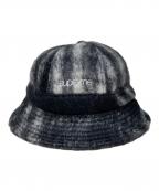 SUPREMEシュプリーム）の古着「Mohair Plaid Bell Hat」｜ホワイト×ブラック
