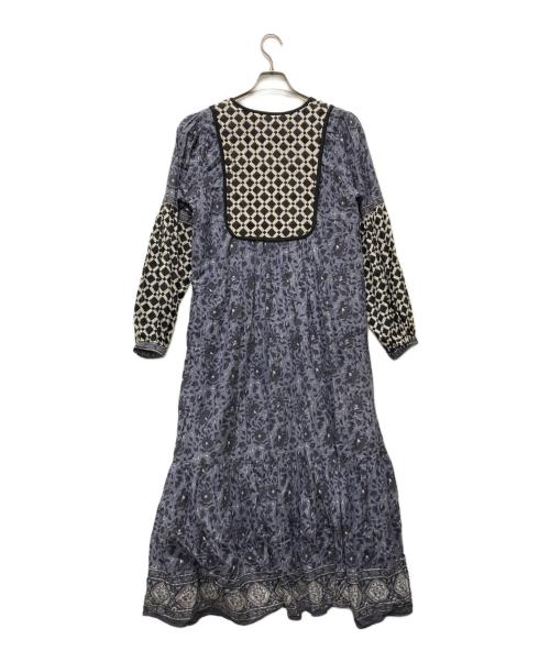 freada（フリーダ）Freada (フリーダ) インド胸キルトプリントワンピース グレー サイズ:SIZE ONEの古着・服飾アイテム